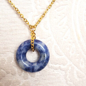 Lapis Lazuli Necklace Thought to Bring Peace and Harmony 14k Gold Filled Chain